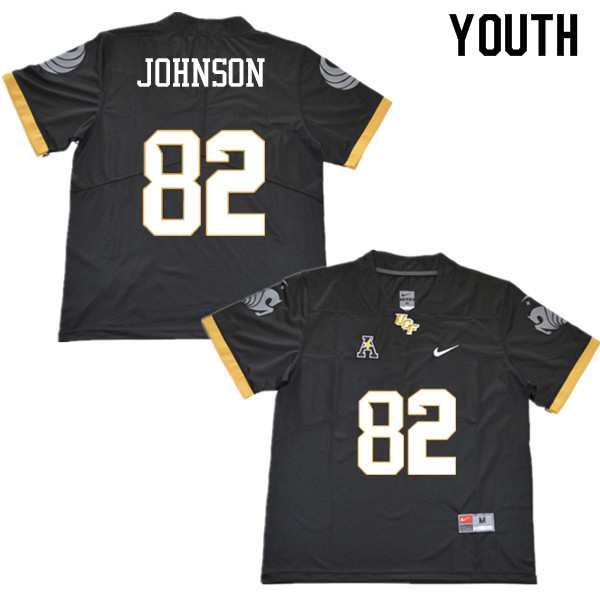 Youth #82 Kenyon Johnson UCF Knights College Football Jerseys Sale-Black